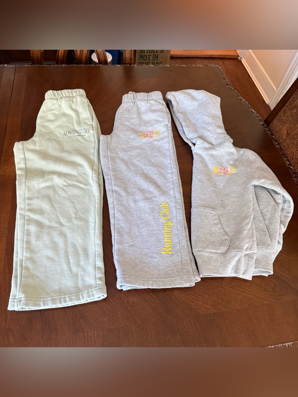 PacSun Girl’s Sz M(8) Cozy Sweatpants & Hoodie in Light Gray and Light Green